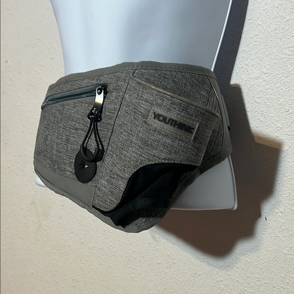YOUTHINK Sporty Gray Belt Bag with Angular Design Outdoors Hiking Camping - Picture 3 of 10